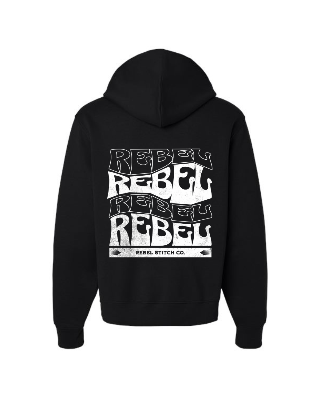 Rebel Black Unisex Hooded Sweatshirt