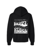 Rebel Black Unisex Hooded Sweatshirt