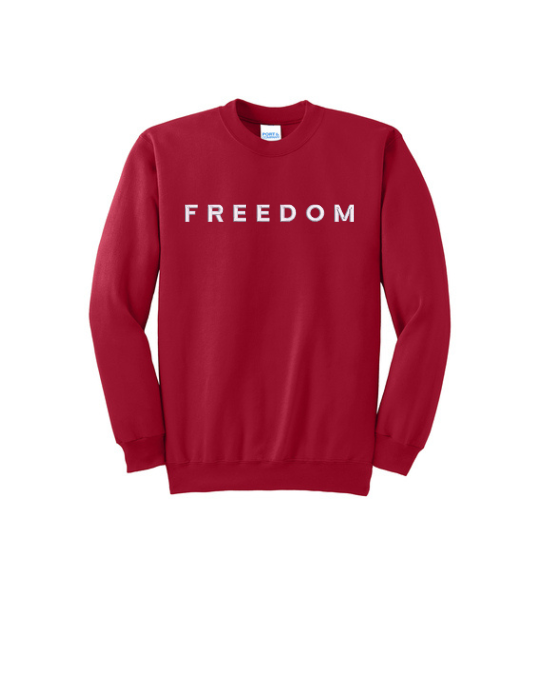 Red FREEDOM Crewneck