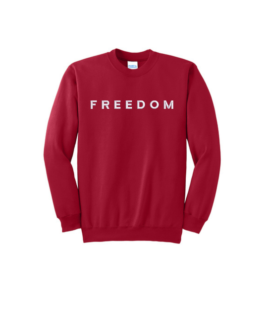 Red FREEDOM Crewneck
