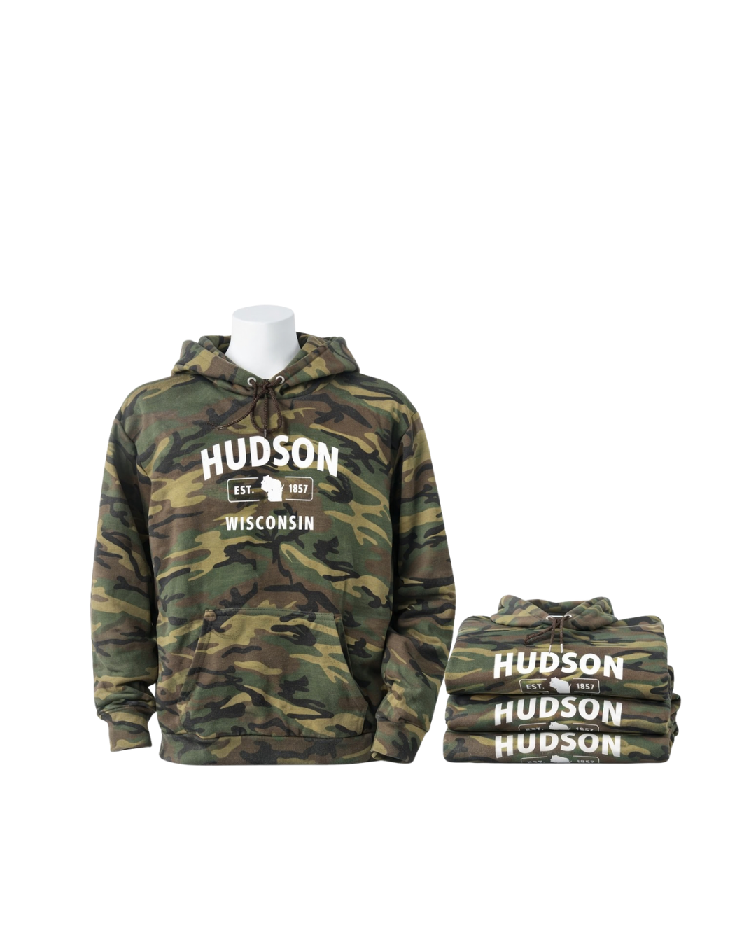 Hudson Wisconsin Camo Hoodie